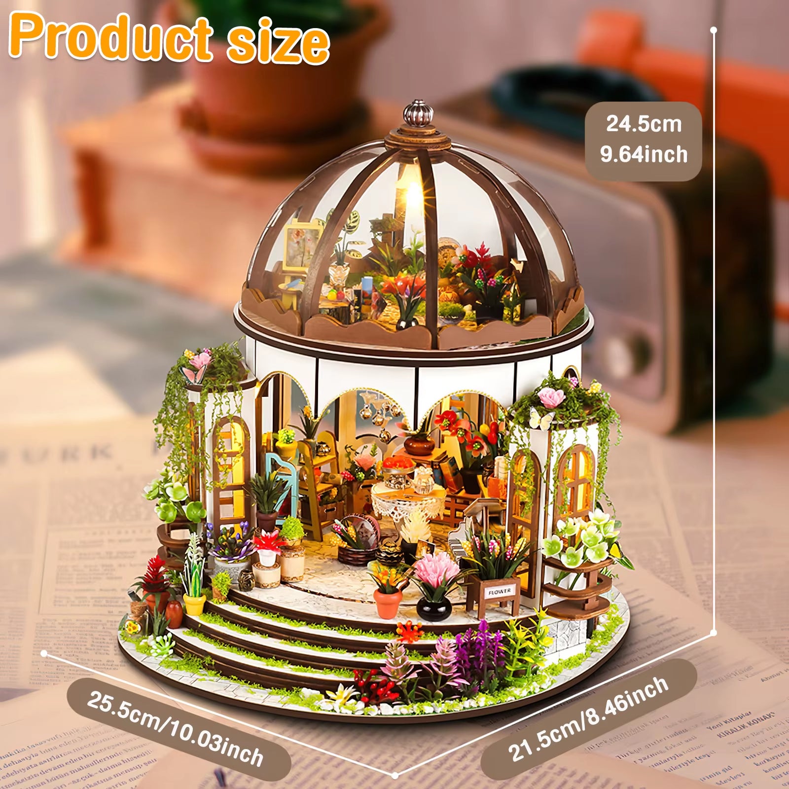 Doll House Kit Mini Flower House Handmade 3D Puzzle Assembly Craft Building Toys Home Bedroom Decoration DIY Craft Kids Gift