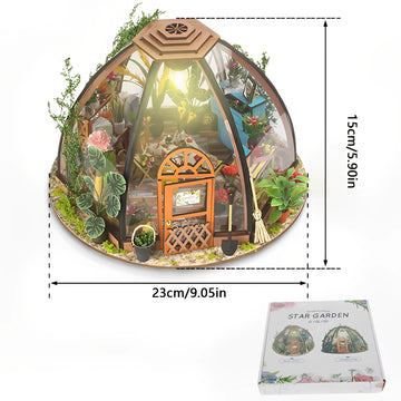 Doll House Kit Mini Flower House Handmade 3D Puzzle Assembly Craft Building Toys Home Bedroom Decoration DIY Craft Kids Gift