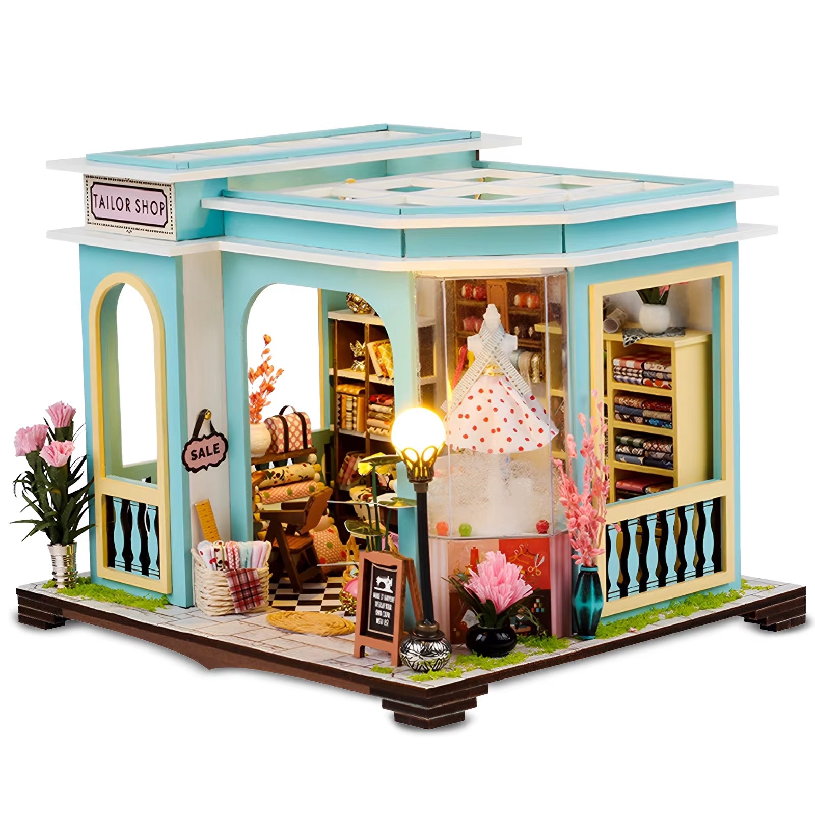 Doll House Kit Mini Flower House Handmade 3D Puzzle Assembly Craft Building Toys Home Bedroom Decoration DIY Craft Kids Gift
