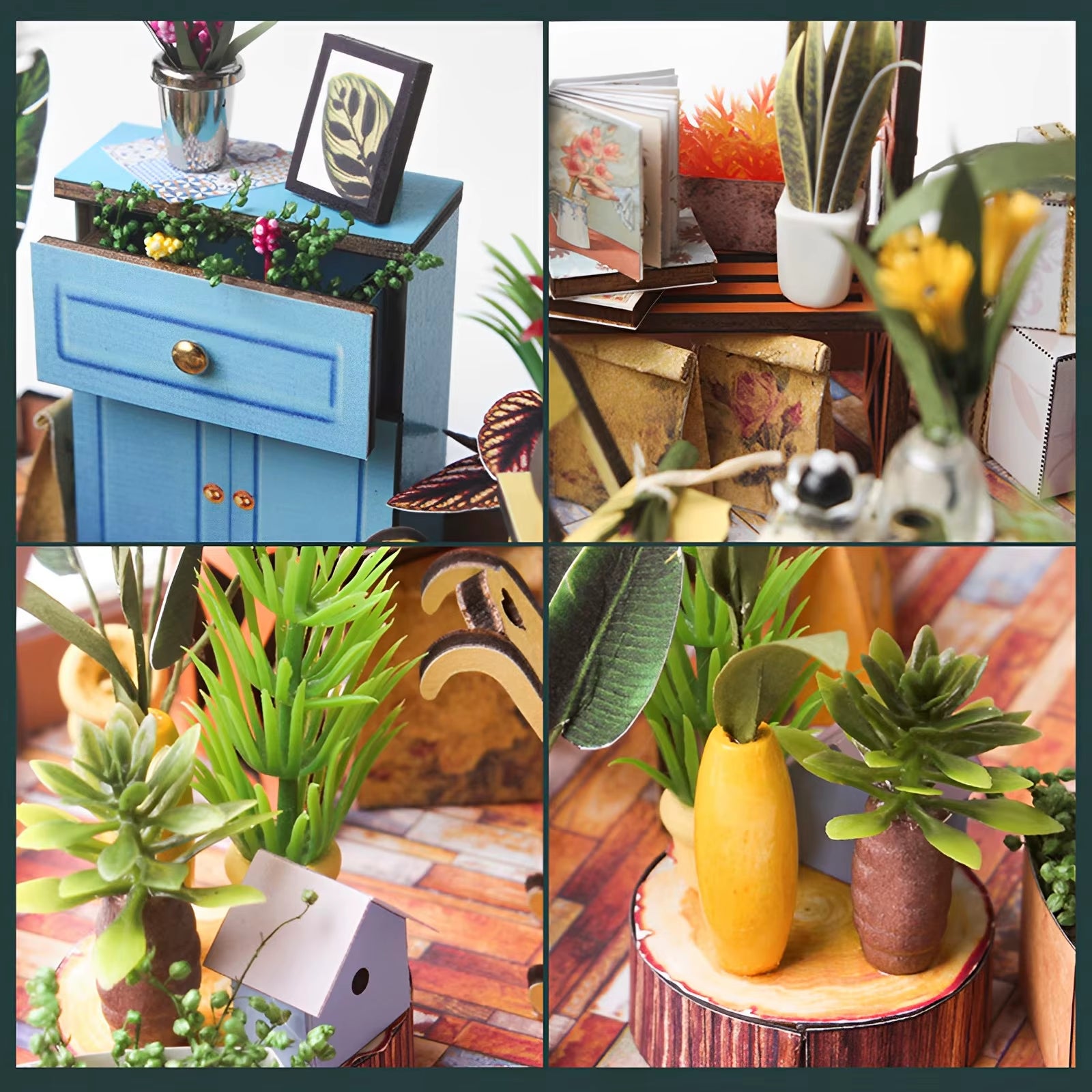 Doll House Kit Mini Flower House Handmade 3D Puzzle Assembly Craft Building Toys Home Bedroom Decoration DIY Craft Kids Gift