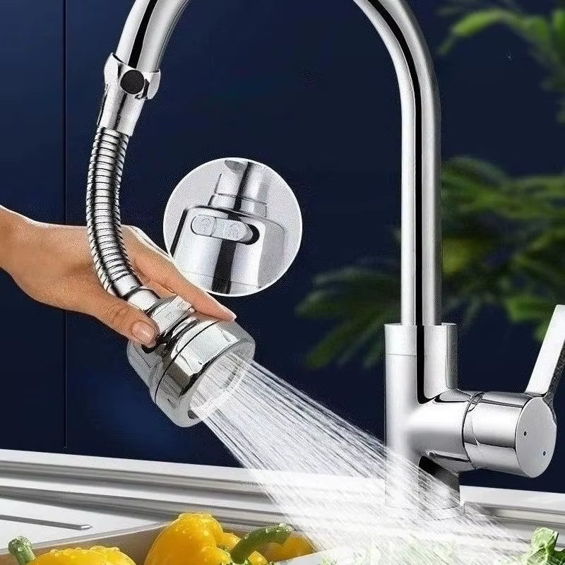 360 Degree Rotatable 2/3 Mode Faucet Extender Water Saving Bubbler Nozzle Adapter for Kitchen & Bathroom Home Faucet Accessories