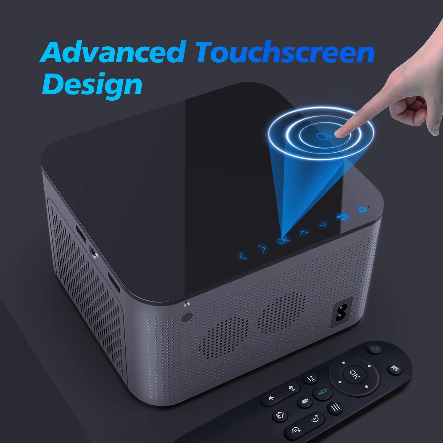 4K Smart Projector - Android 11, 580 ANSI, 1920x1080P Full HD, Wifi6, BT5.0, Voice Control - Ultimate Home Theater Experience